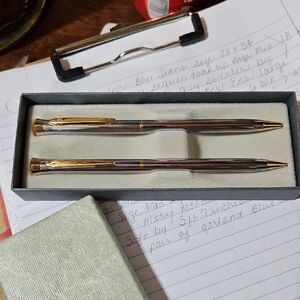 Elegant Gold and Silver Pen Set